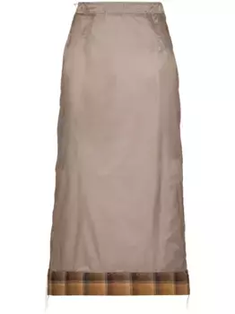 Полупрозрачная юбка в клетку из коллаборации с Pendleton MAISON MARGIELA, серый