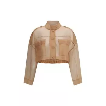 Полупрозрачная укороченная куртка Pinko, мультиколор