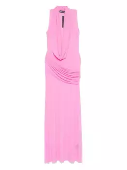 Полупрозрачное макси-платье David Koma, розовый