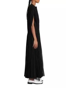 Полупрозрачное платье макси со складками Proenza Schouler Black