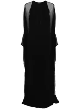 Полупрозрачное платье макси TOM FORD, черный