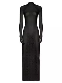 Полупрозрачное платье с логотипом SIMKHAI x Wolford Wolford, черный