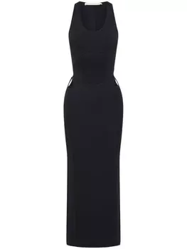 Полупрозрачное платье в технике кроше Dion Lee, черный