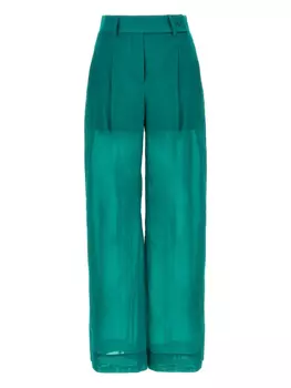 Полупрозрачные брюки Alberta Ferretti, зеленый