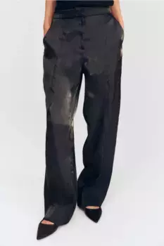 Полупрозрачные брюки H&M, черный