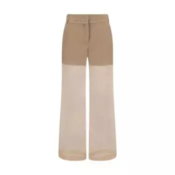 Полупрозрачные брюки Pinko, Beige