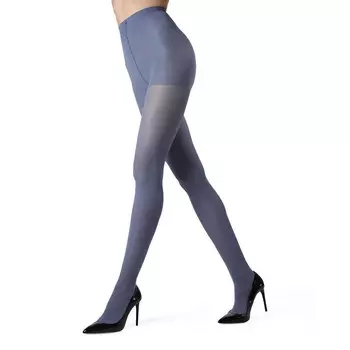 Полупрозрачные колготки с глубоким блеском 40 D MeMoi, цвет Blue Smoke