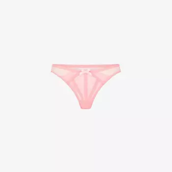 Полупрозрачные кружевные стринги Rozlyn со средней посадкой Agent Provocateur, розовый