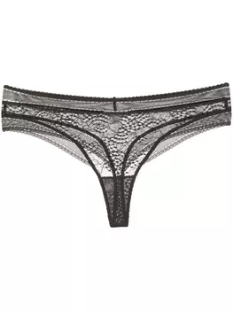 Полупрозрачные кружевные трусы-стринги ERES, серый