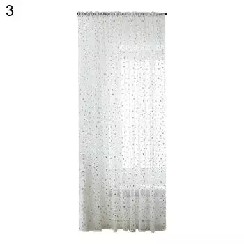 Полупрозрачные оконные шторы из бронзового полиэстера, элегантные занавески из вуали для украшения-3 размера: 100x250 см Stuttg, мультиколор