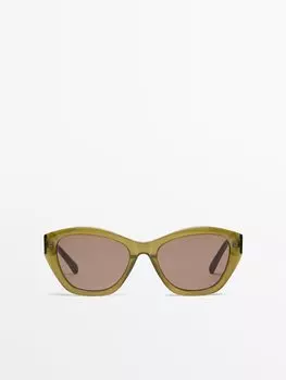 Полупрозрачные солнцезащитные очки Massimo Dutti, зеленый