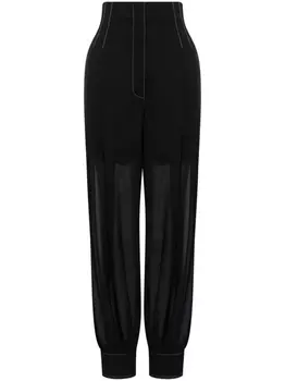 Полупрозрачные зауженные брюки Philosophy Di Lorenzo Serafini, черный