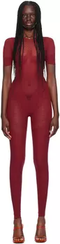Полупрозрачный комбинезон Poster Girl, красный