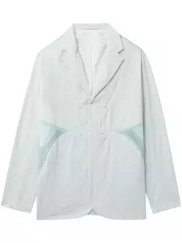 Полупрозрачный пиджак с заостренными лацканами Post Archive Faction, синий