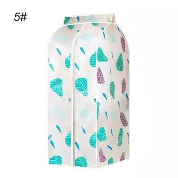 Полупрозрачный пылезащитный чехол для одежды PEVA с трехмерным цветочным принтом-5 #, размеры: XL Hameb