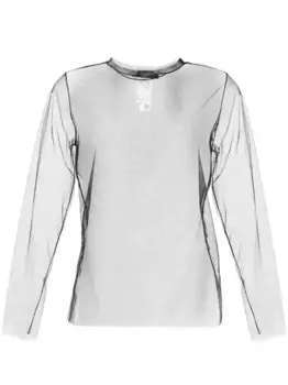 Полупрозрачный сетчатый топ Fabiana Filippi, черный