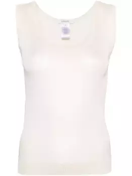Полупрозрачный топ без рукавов LEMAIRE, нейтральный