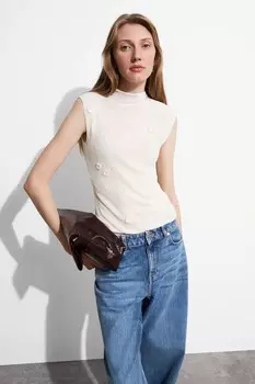 Полупрозрачный топ без рукавов & Other Stories, белый