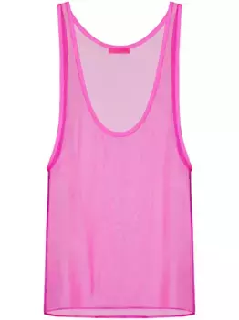 Полупрозрачный топ без рукавов VALENTINO GARAVANI, розовый