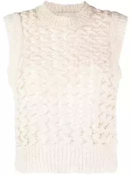 Полупрозрачный топ Faye ISABEL MARANT, нейтральный