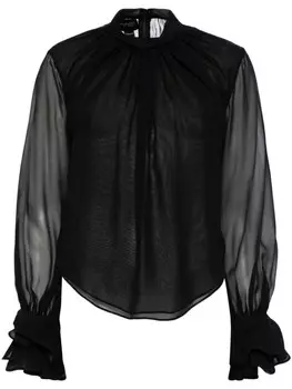 Полупрозрачный топ Giambattista Valli, черный