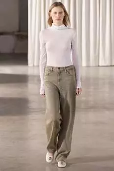 Полупрозрачный топ из нежного хлопка ZARA, белый