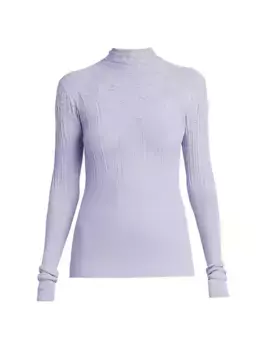 Полупрозрачный топ из смесового хлопка Bottega Veneta, цвет amethyst