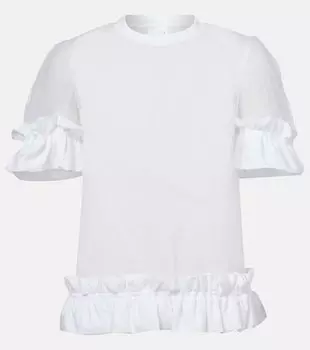 Полупрозрачный топ из тюля Noir Kei Ninomiya, белый