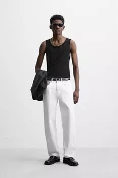 Полупрозрачный топ на бретелях ZARA, черный