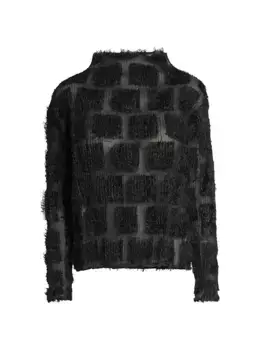 Полупрозрачный топ с нечеткими складками Issey Miyake, черный