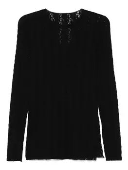 Полупрозрачный топ Uma Wang, черный