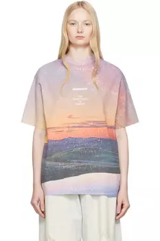 Полурукавный трикотаж. 60 футболка Ader Error, оранжевый