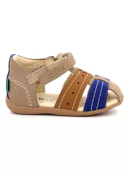 Полусандалии Kickers Leder Bigbazar 2, цвет Beige/Blau/Hellbraun
