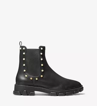 Полусапоги кожаные с заклепками Michael Michael Kors Ridley Astor Stud Leather, черный