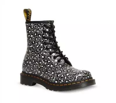 Полусапоги женские Dr. Martens, цвет gunmetal loud leopard smooth