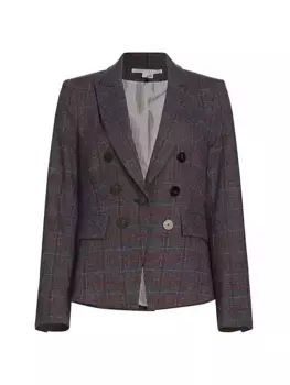 Полушерстяная куртка в клетку Pablah Veronica Beard, мультиколор