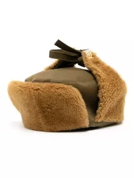 Полушерстяная открытая автошапка visvim, зеленая