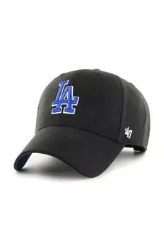 Полушерстяная шляпа Los Angeles Dodgers 47 brand, черный