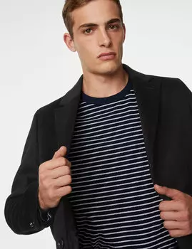 Полушерстяное пальто Revere Marks & Spencer, черный
