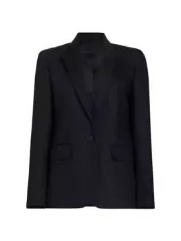 Полушерстяной блейзер Adele в тонкую полоску Nili Lotan, цвет navy pinstripe