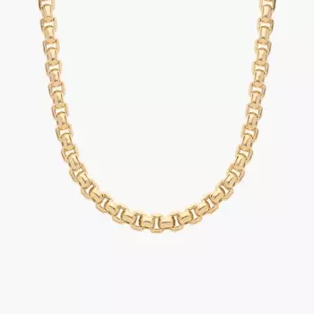 Полусплошная мужская круглая цепочка из желтого золота 14 карат (3,6 мм) Blue Nile