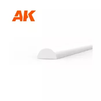 Полутрость из стирола - диаметр 2,00 x 350 мм, High Quality Modeling Styrene