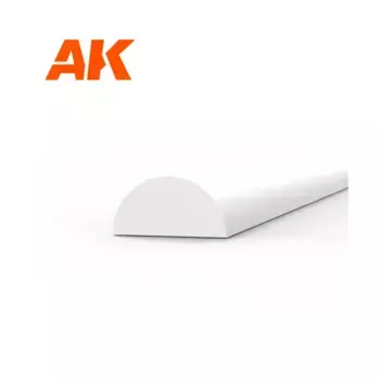 Полутрость из стирола - диаметр 3,00 x 350 мм, High Quality Modeling Styrene