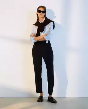 Полуузкие брюки с карманами Woman El Corte Ingls, темно-синий