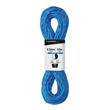 Полуверевка Simond для скалолазания и альпинизма 8,6 мм 50 м, синяя