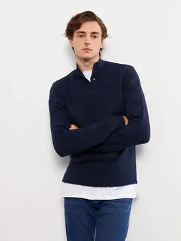 Полуводолазка с длинным рукавом мужской трикотажный свитер LCW Casual