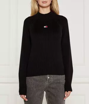 Полуводолазка Tommy Jeans Relaxed Fit, черный