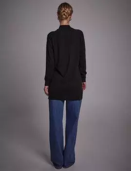 Полуводолазка Трикотажная Туника Черная Kayra