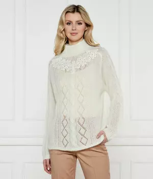 Полуводолазка Twin-Set Regular Fit, экрю