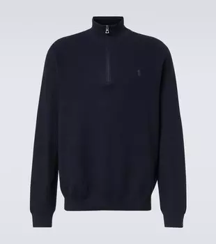 Полузастёгивающийся хлопковый свитер Polo Ralph Lauren, Navy Htr